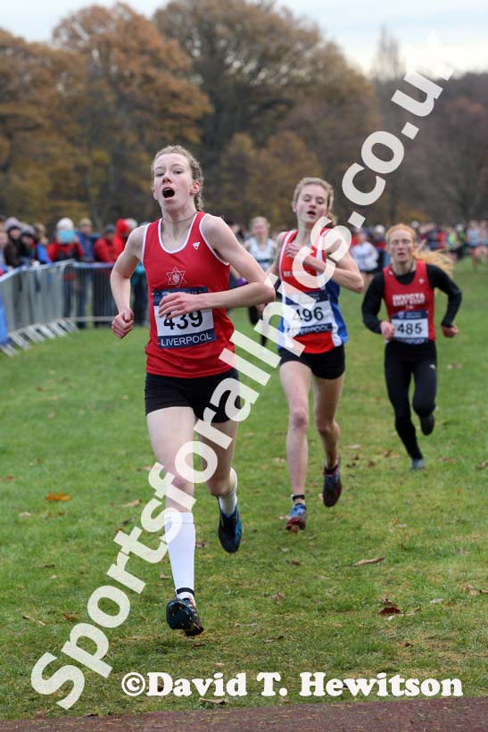 Harriet Knowles-Jones 2nd in the under-17s womens Liverpool Cross Challenge. David T. Hewitson/Sports for All Pics